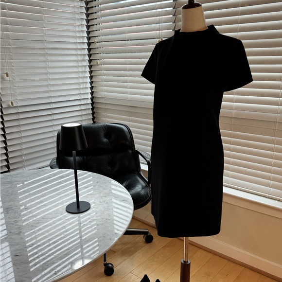 Theory black dress with short sleeves and mock neck - Size 2 - Small - Picture 4 of 10